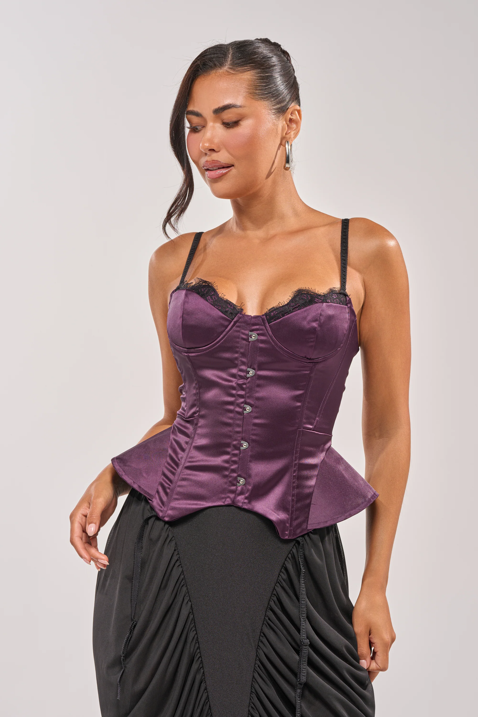 FLY ME OUT SATIN CORSET - Akira Store