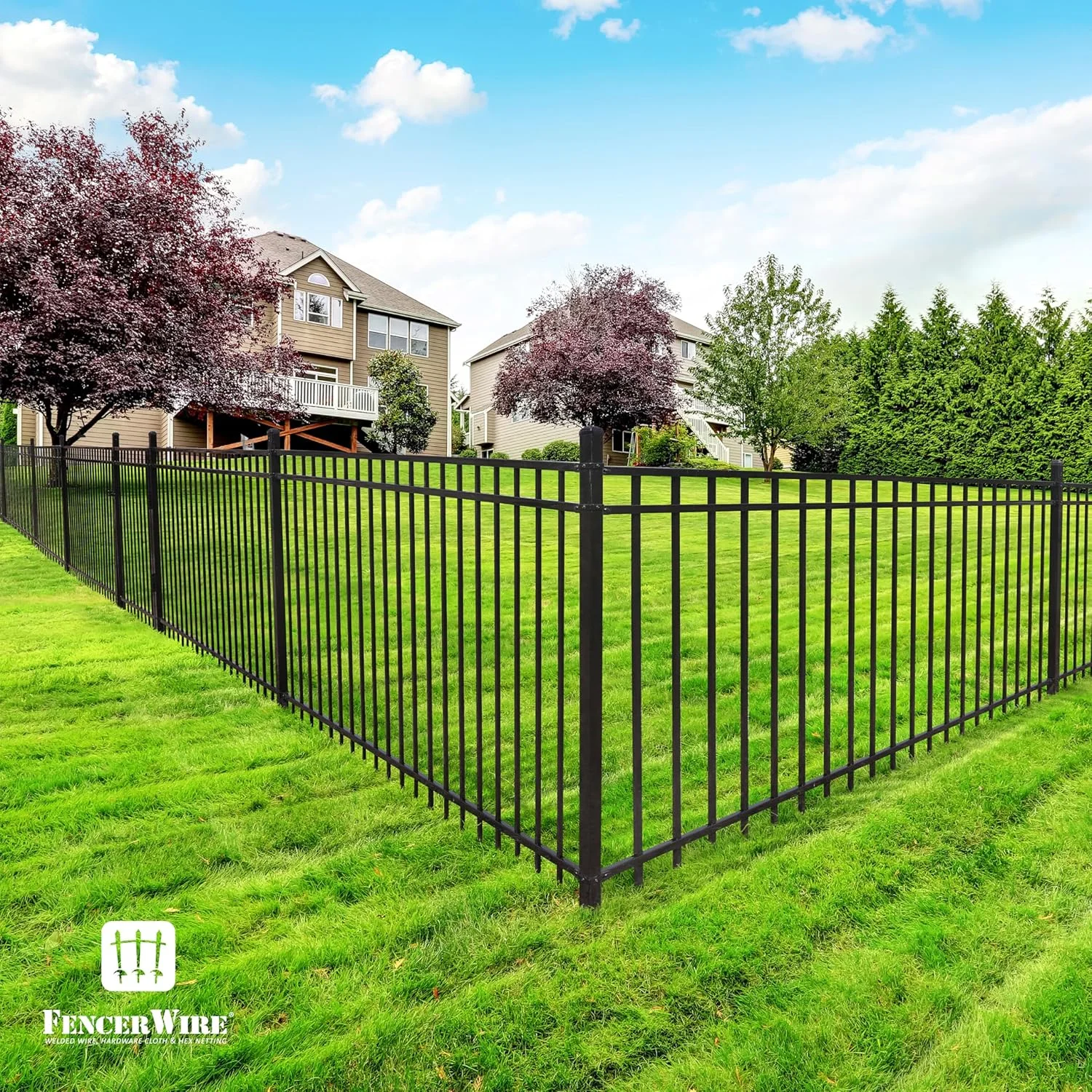 Heavy Duty Pinnacle Fence Gate, 6FT Height x 4FT Width Outdoor Fence Gate, Outdoor Anti-Rust Metal Steel Gate for Fencing Barrier, Decorative Garden Gate for Residential, Yard, Pool,Patio(Gate/1) - Image 6