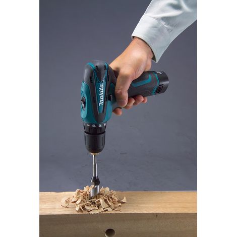 Makita – Perceuse-visseuse sans fil 10,8V avec 2 batteries 1,3Ah – Moteur Brushless – Couple 24Nm pour perçage acier/bois – Mallette de transport incluse — vue 4