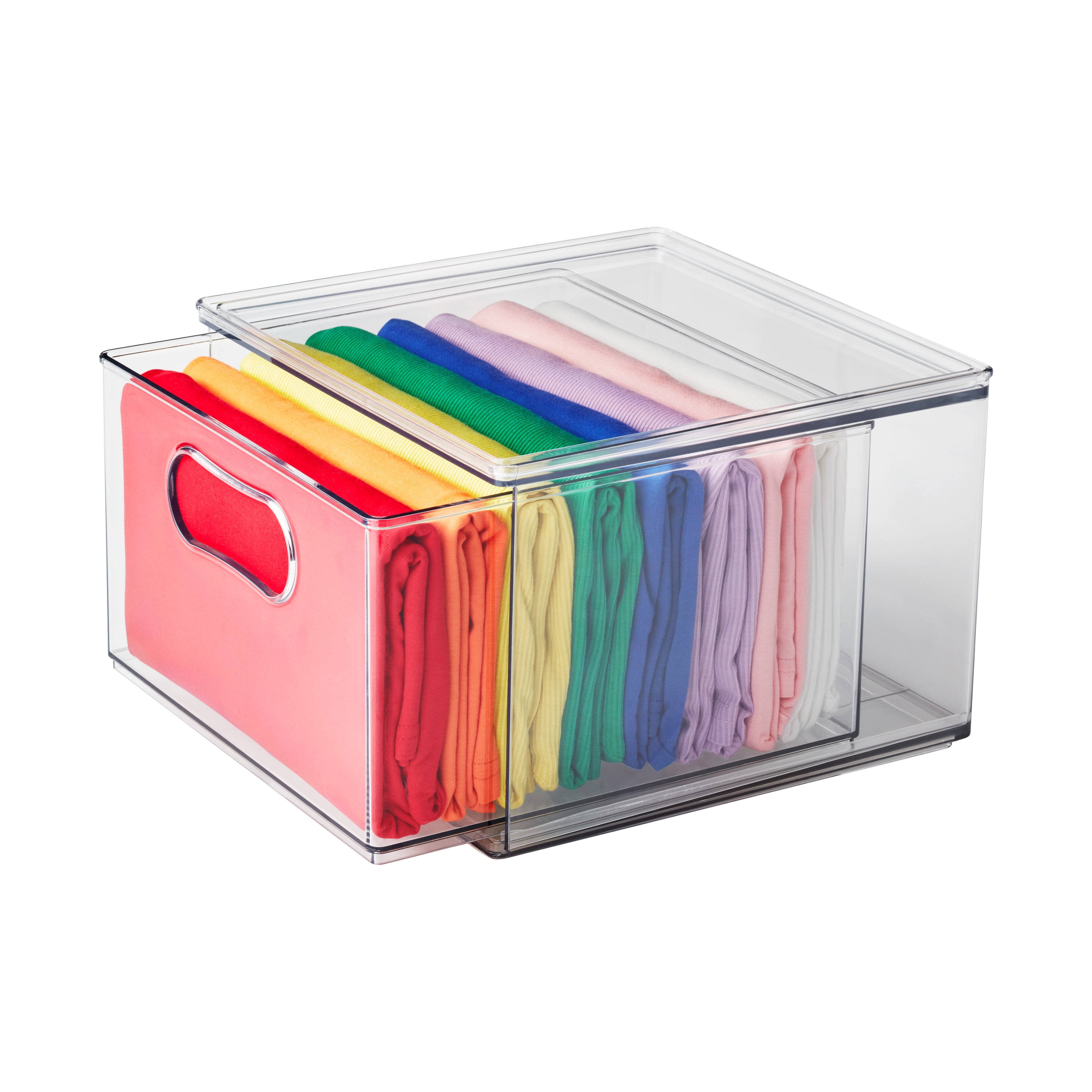 The Home Edit Everything Large Drawer Clear Plastic Storage Bin, Cabinet Organizer, 10