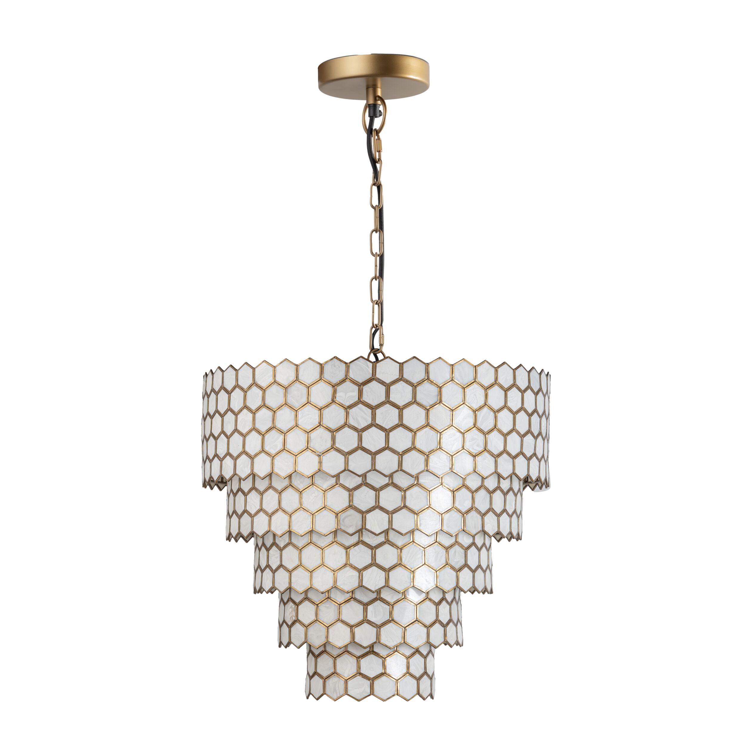 Honeycomb 5 Tier Resin Chandelier 64x66cm