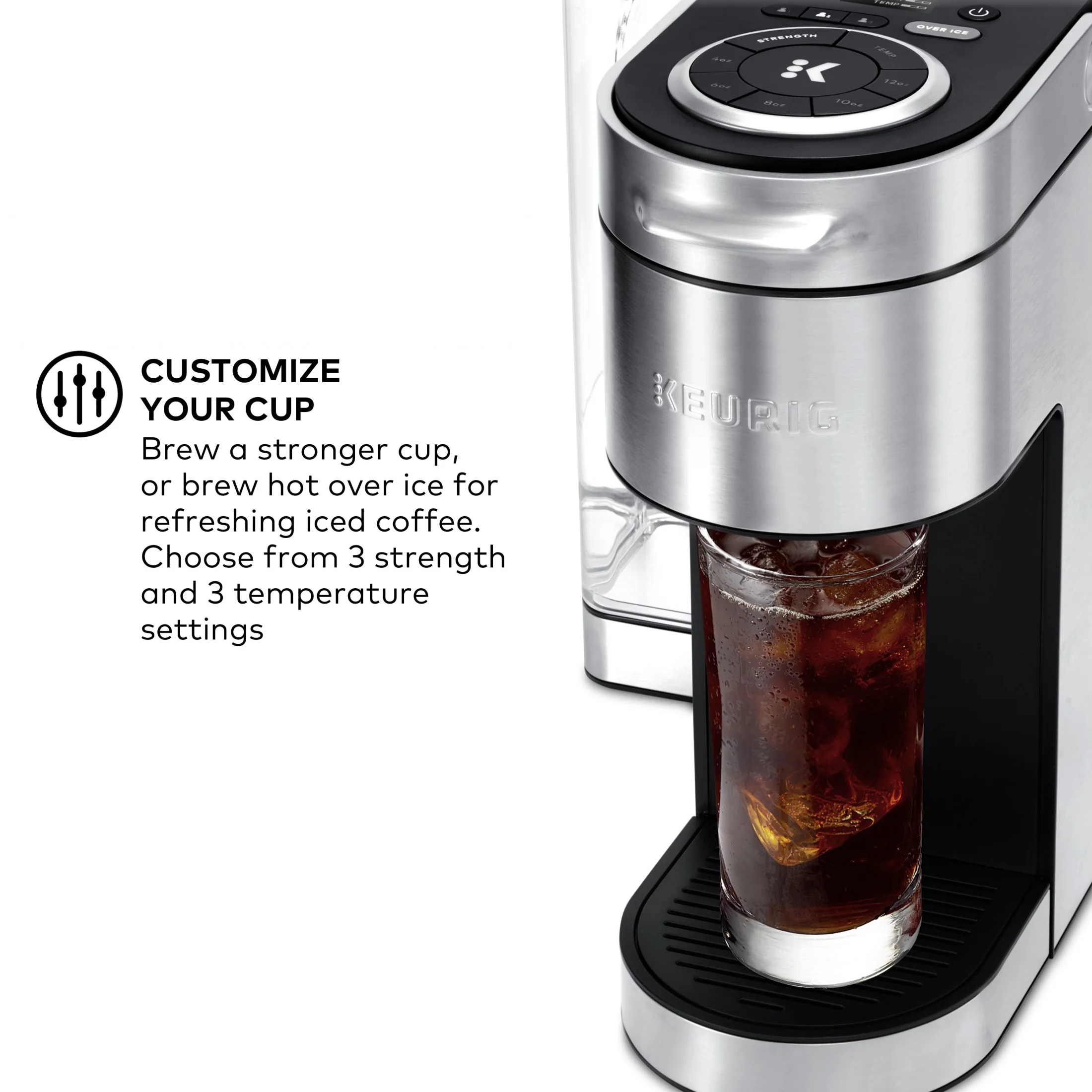 Keurig K - Supreme Plus Steel Single - Serve K - Cup Pod Coffee Maker