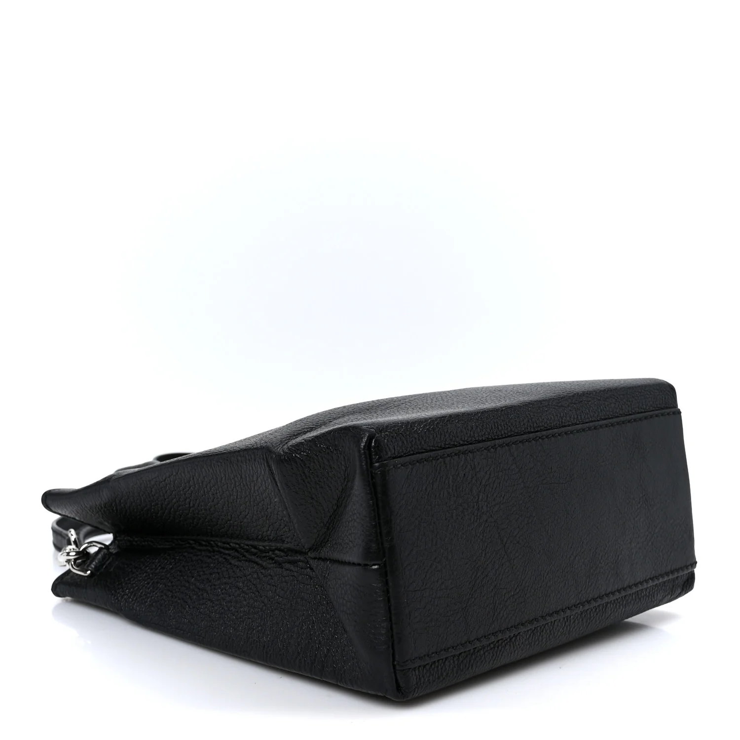 Calfskin Logo XXS Shopping Tote Black