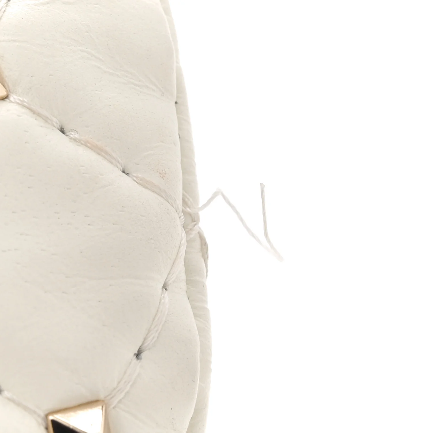 Nappa Small Rockstud Spike Hobo Ivory