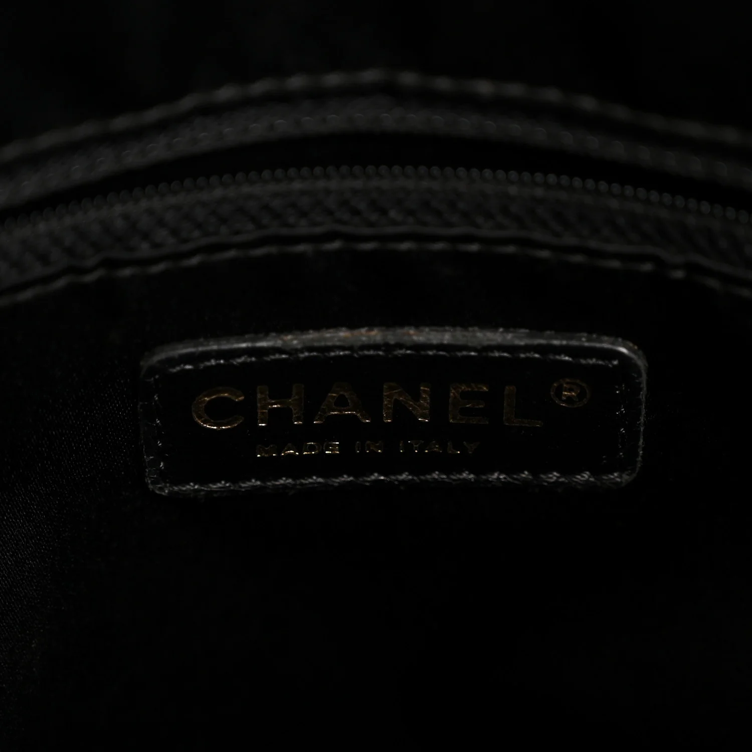 Calfskin Chevron Quilted Surpique Tote Black
