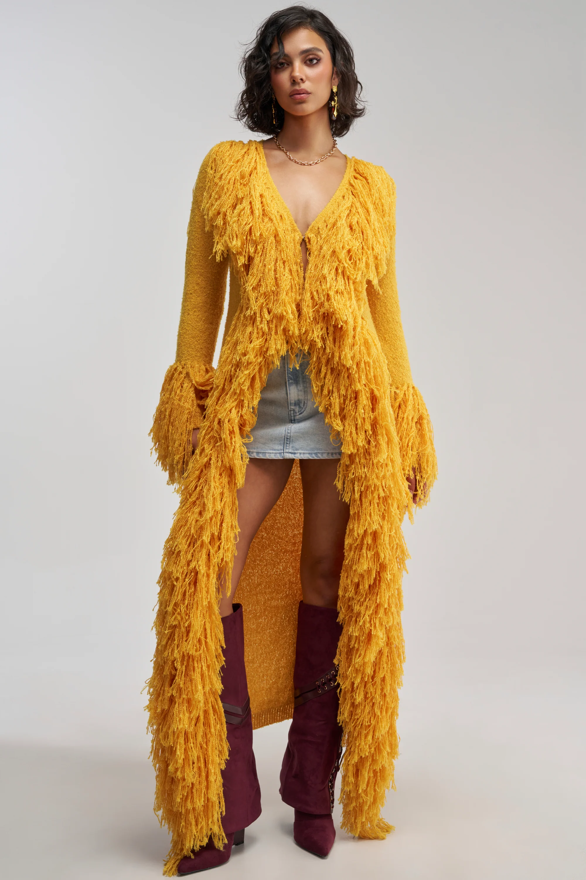 VICE CITY FRINGE CARDIGAN - Akira Store