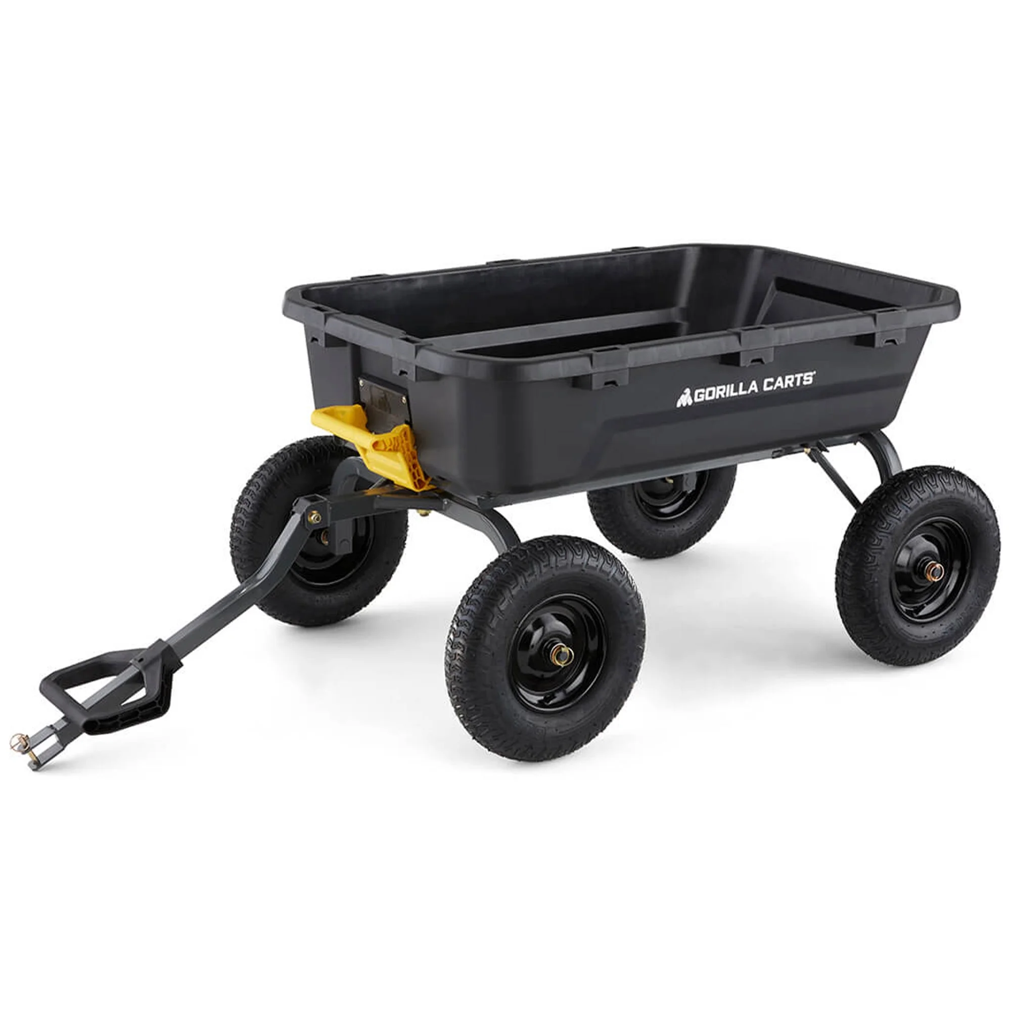 12 Cu Ft Poly Yard Dump Cart with Quick-Release, 1600 lb Capacity, Black - Image 9