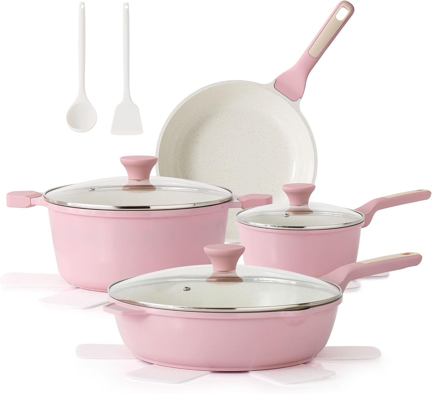 SENSARTE Nonstick Cookware Set 13 Pcs, Non Stick Pots and Pans Set