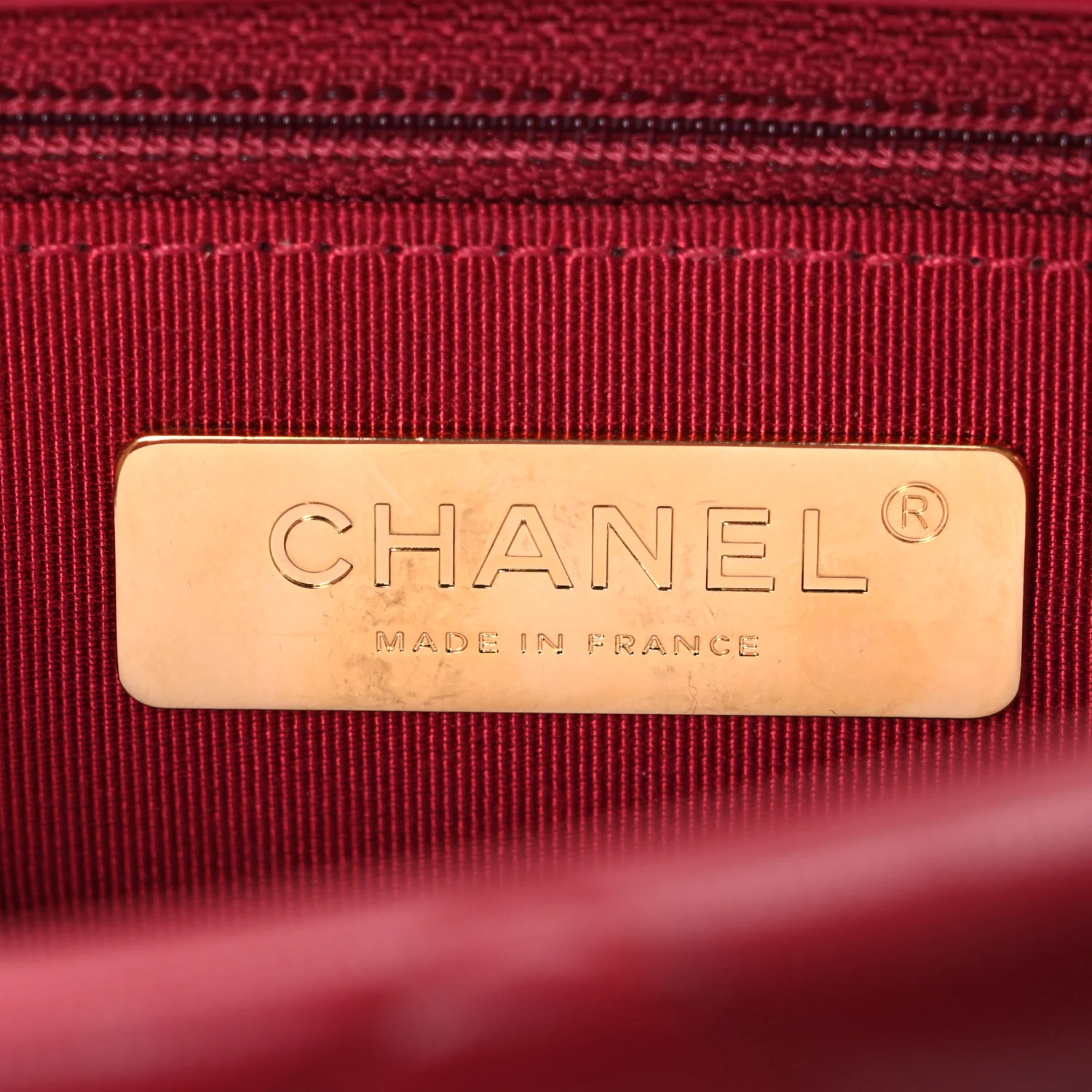 Lambskin Quilted Large Chanel 19 Flap Red