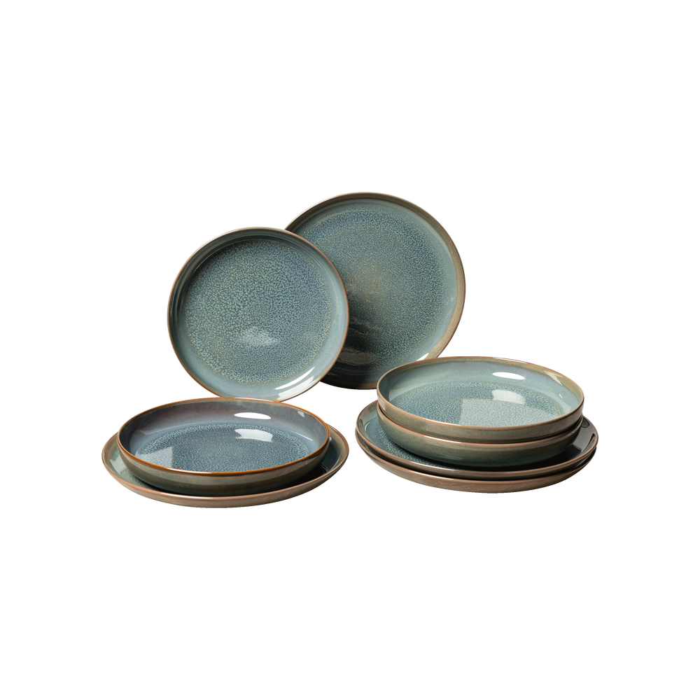 Crafted Dinnerware set - Green, Premium Porcelain