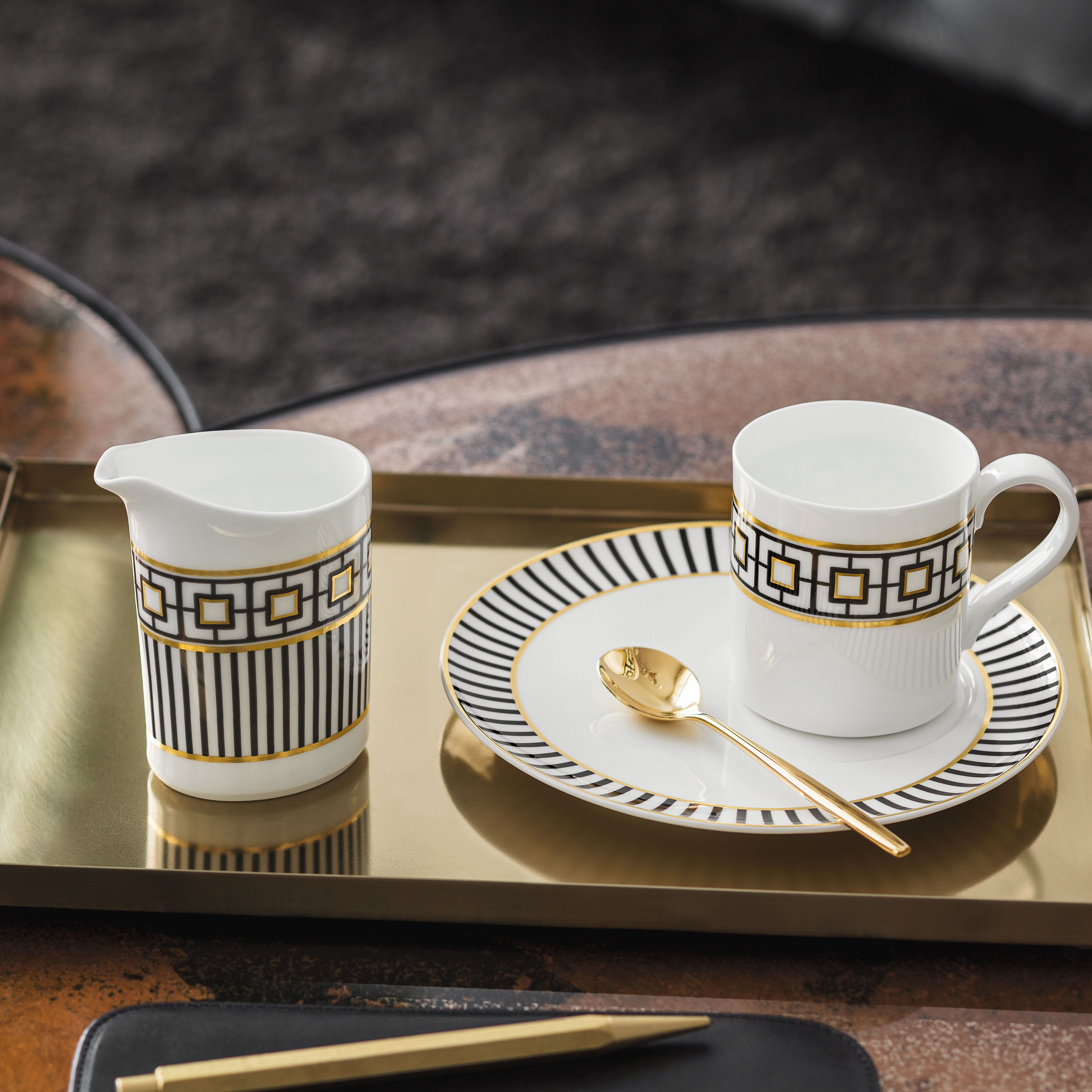 MetroChic Espresso cup - Multi-colored, 2.1 oz, Premium Bone Porcelain