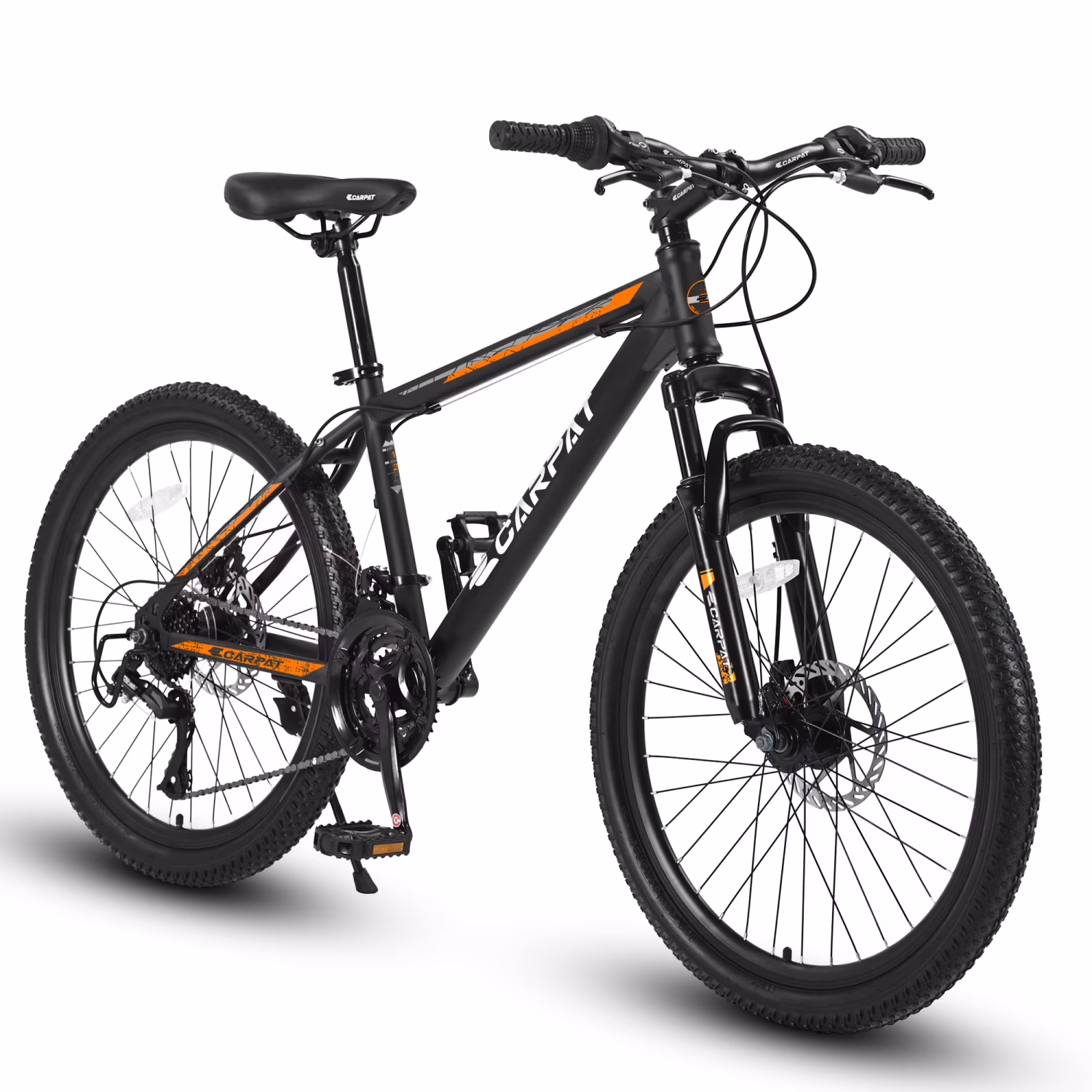 26 Inch Mountain Bike, 21 Speeds w/Mechanical Disc Brakes, High-Carbon Steel Frame, Suspension MTB Bikes Mountain Bicycle for Adult Teenagers