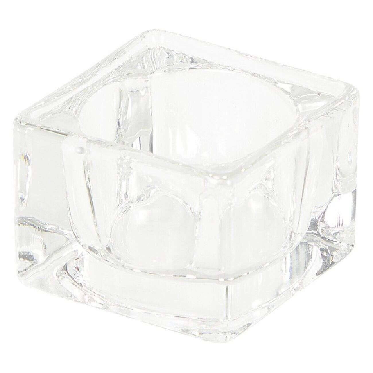 Photophore en verre transparent x5