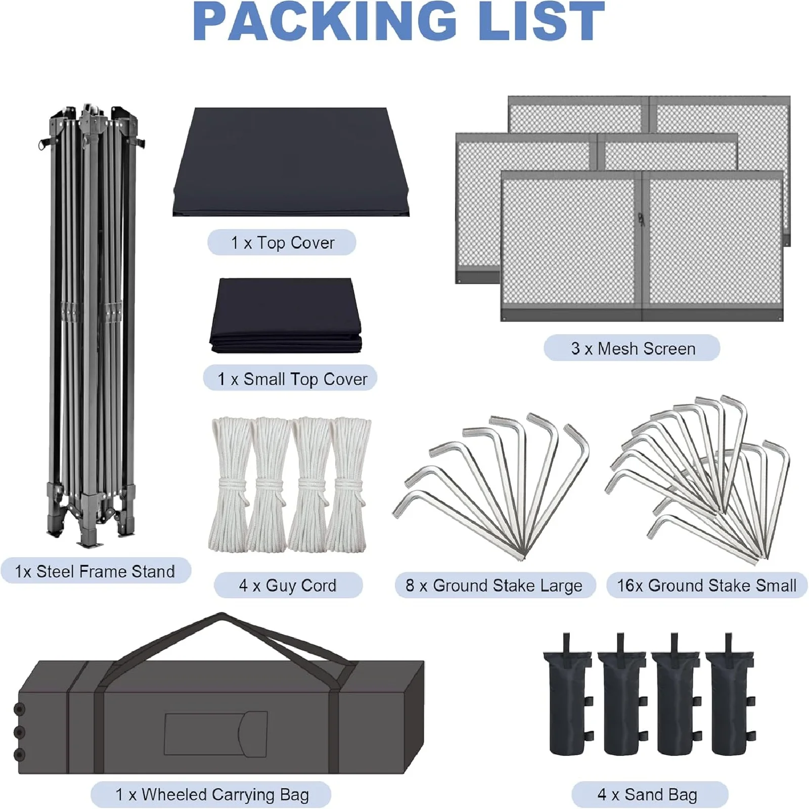 10x10FT Pop Up Canopy Tent, Folding Tent Shelter with 3 Removable Sidewalls, Easy Setup Outdoor Canopy, Height Adjustable Shelter Gazebos(10' x 10'/Blue) - Image 10