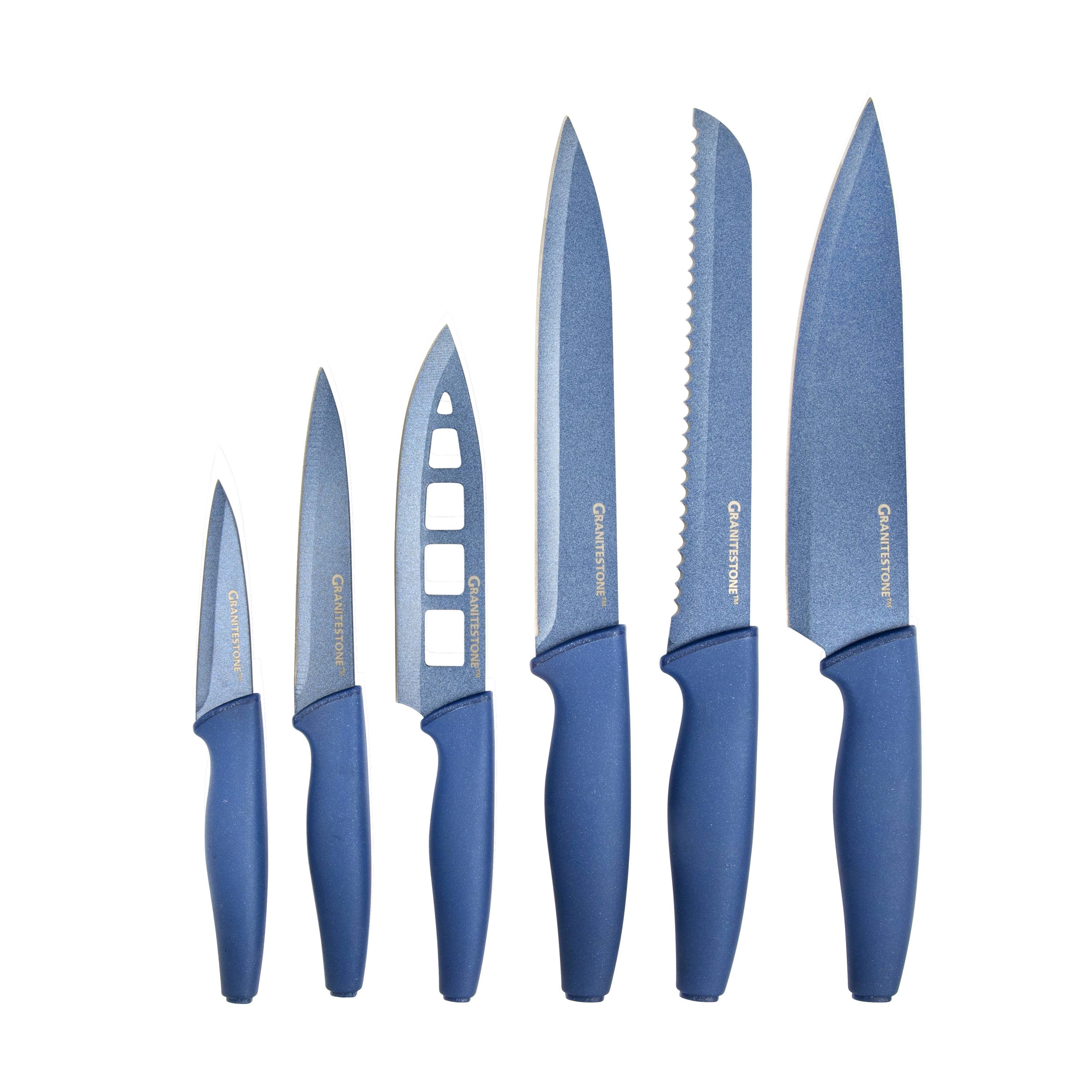 Granitestone 6 Piece Nutriblade Knife Set ,Blue