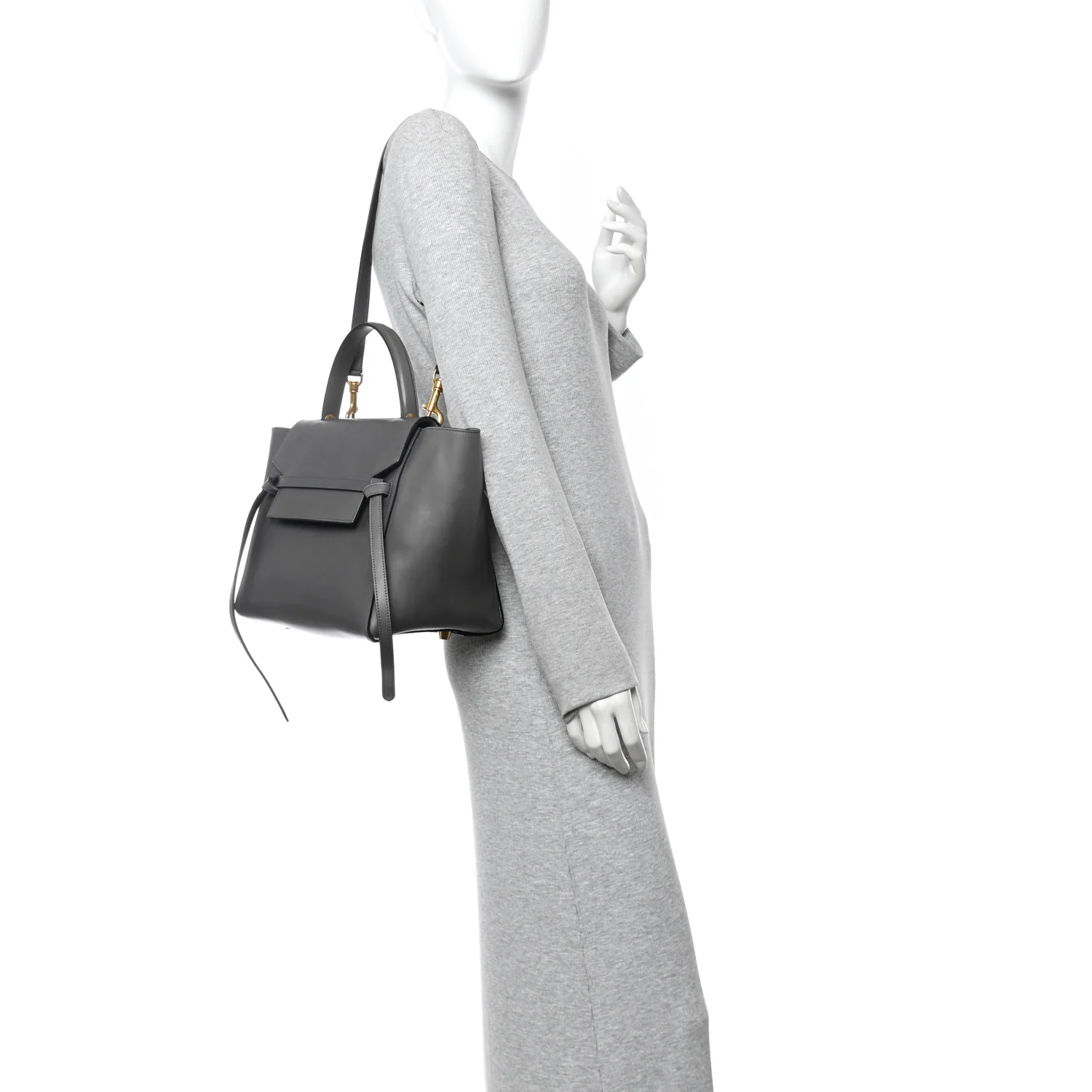 Smooth Calfskin Mini Belt Bag Grey