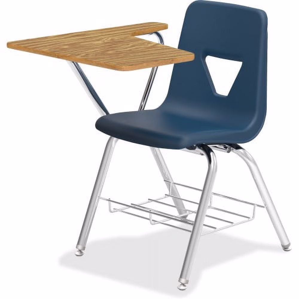 Lorell, LLR99915, Tablet Arm Study Top Student Combo Desk, 2 / Carton, Navy