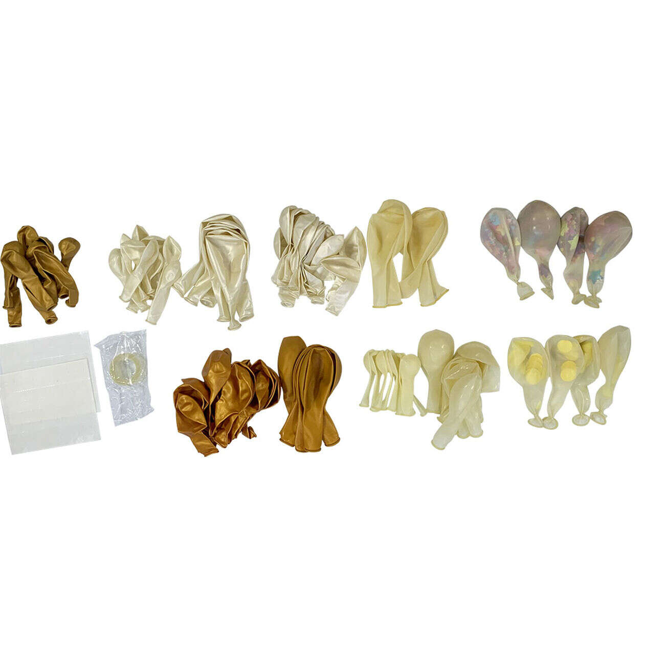 Kit arche à ballons or et argent 95 pièces