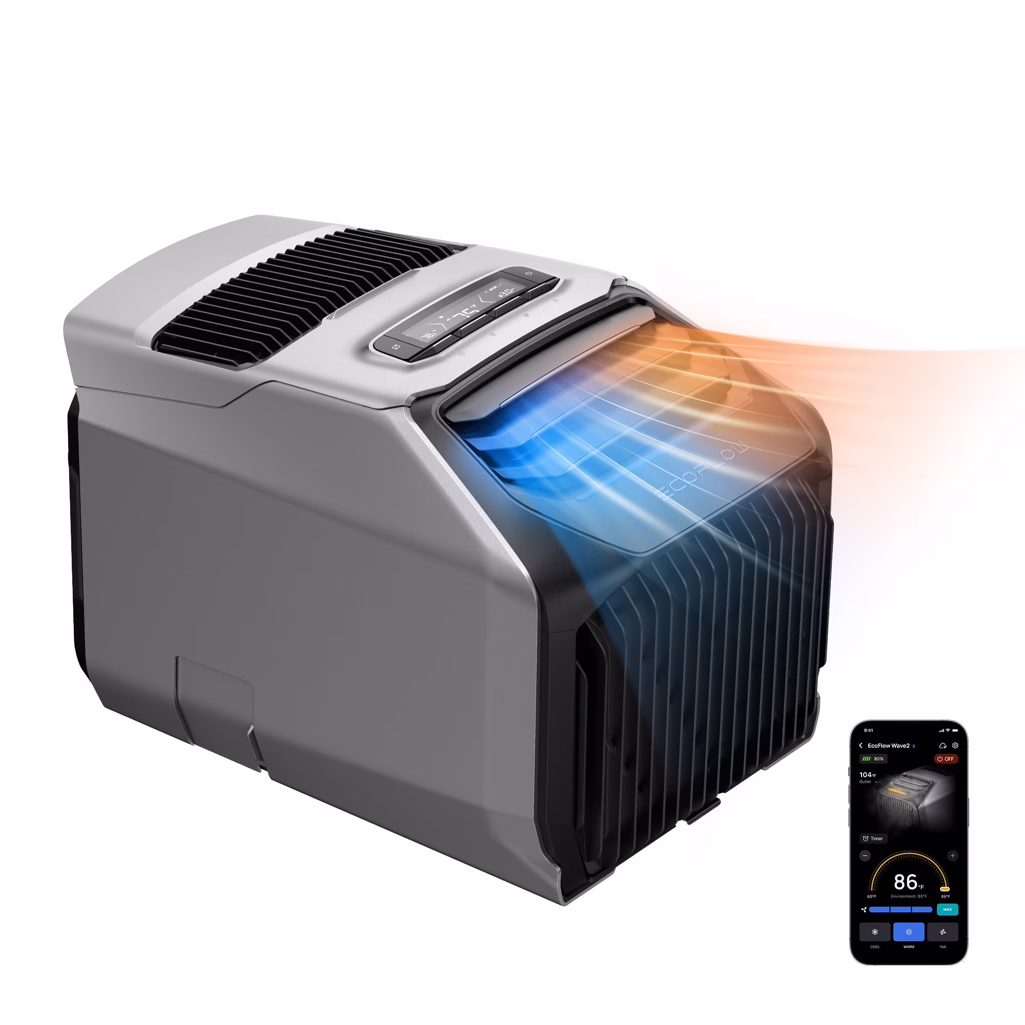 EF WAVE 3 Portable Air Conditioner, 1800W/6100 BTU Cooling and 2000W/6800 BTU Heating, 1000W Fast Charging in 75 mins, 8H Wireless Running, APP Control, for Camping, Vanlife, RVs(1) - Image 4