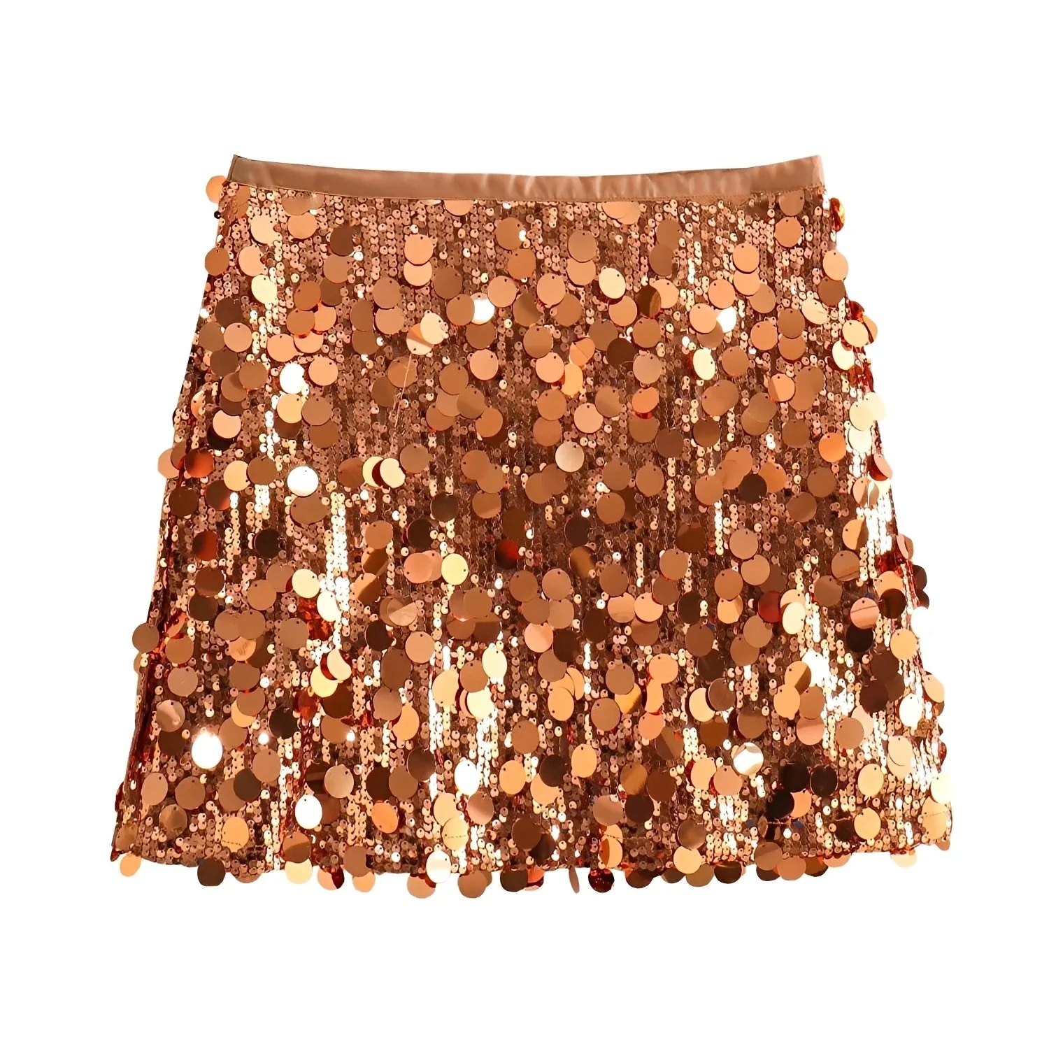 Abbey - Mini Jupe à Sequins Élégante