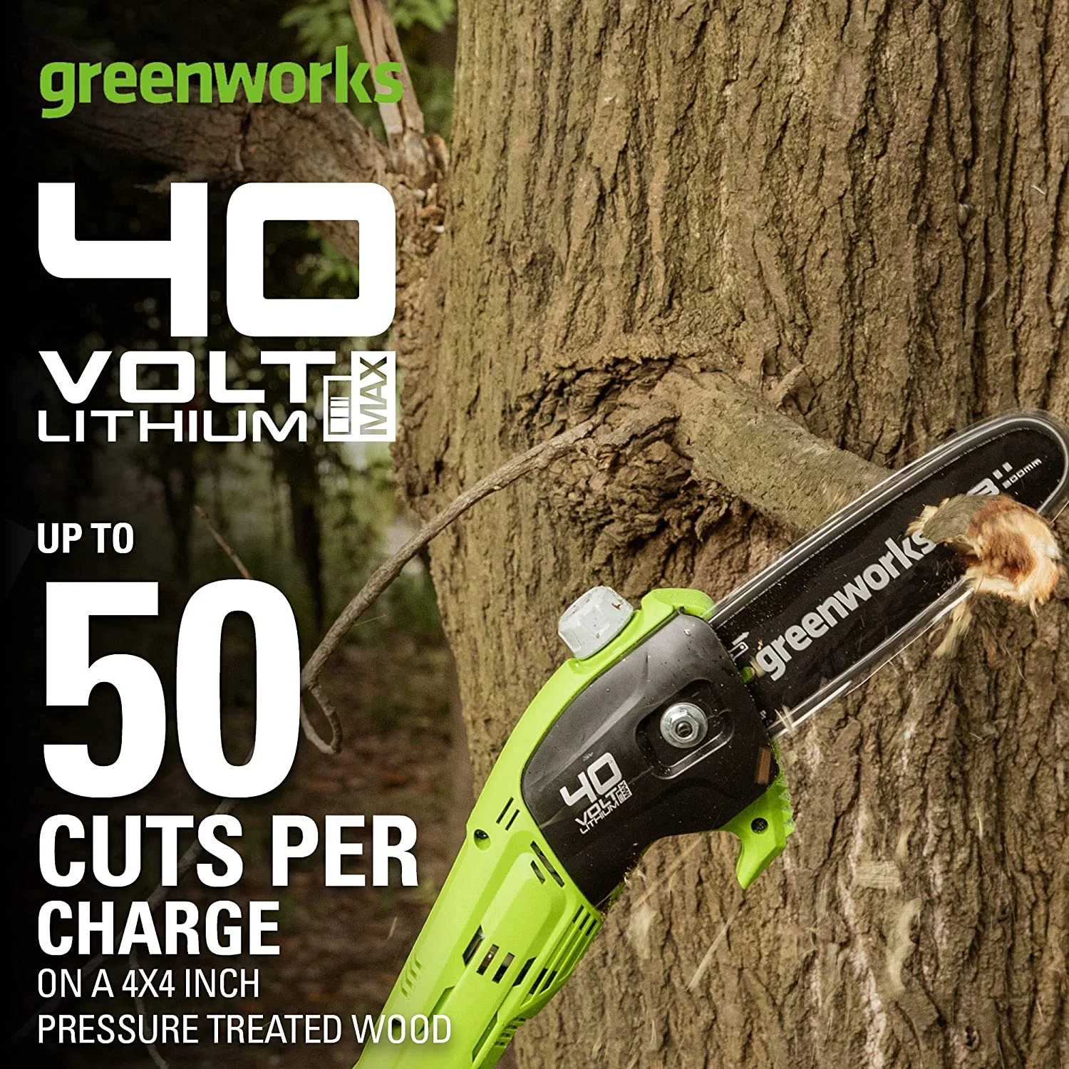 8-Inch 40V Cordless Polesaw, Battery and Charger Not Included - Image 3