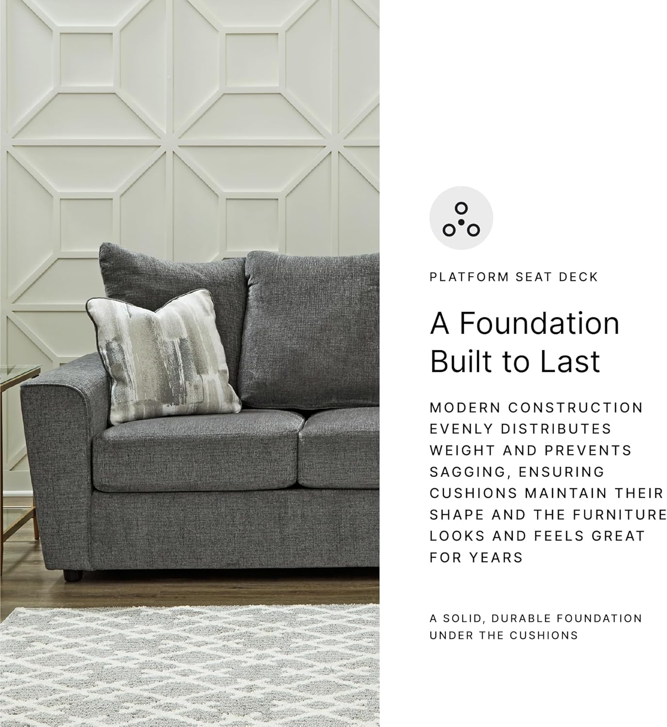 Signature Design by Ashley Stairatt Casual Sofa with Flared Arms, Gray