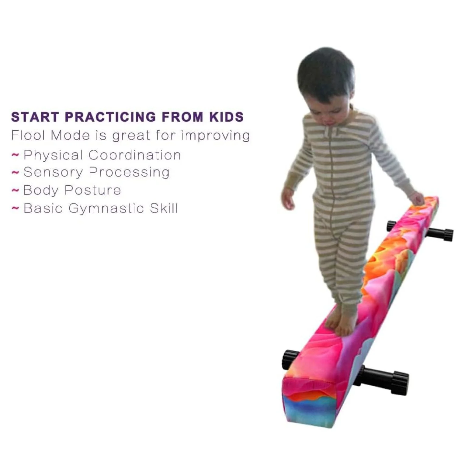 8FT AdjustableFoldable Gymnastics Balance Beam,Home Gym Equipment,Easy Assembling and Storage,No Tool Require,for Kids Children Girls Training(Select Size/CANDY PINK) - Image 7