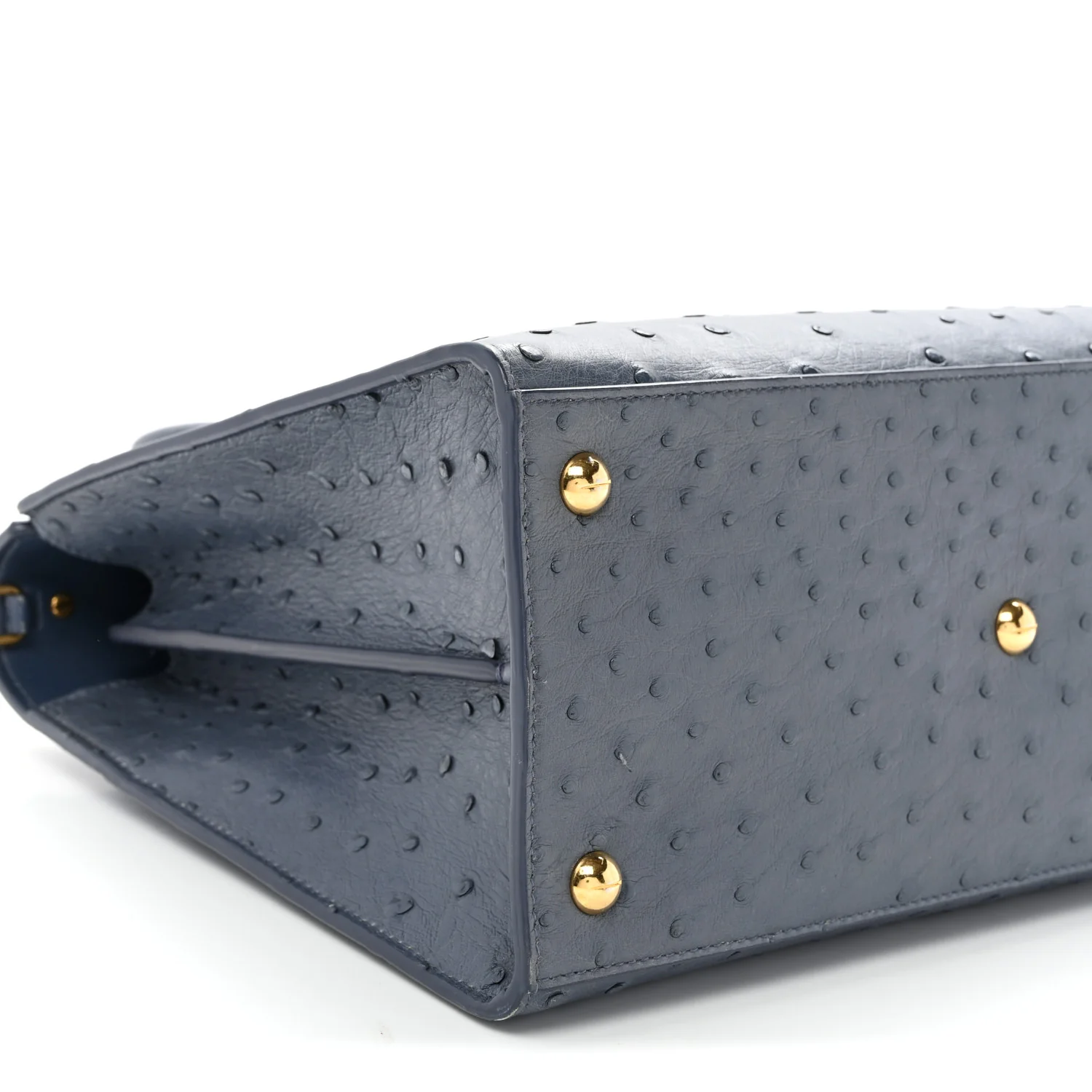 Ostrich Large St. Honore Tote Dark Denim