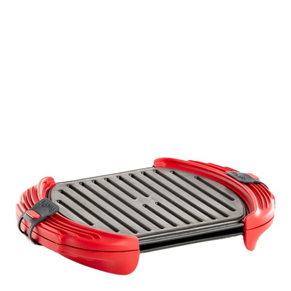 Grill XL for mikrobølgeovn 30x21 cm rød