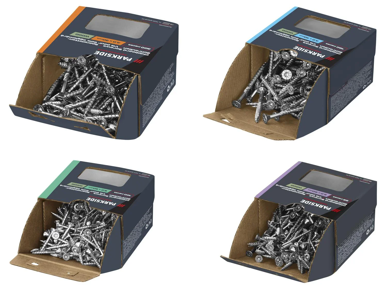 PARKSIDE PERFORMANCE Set de vis pour bois agglomr