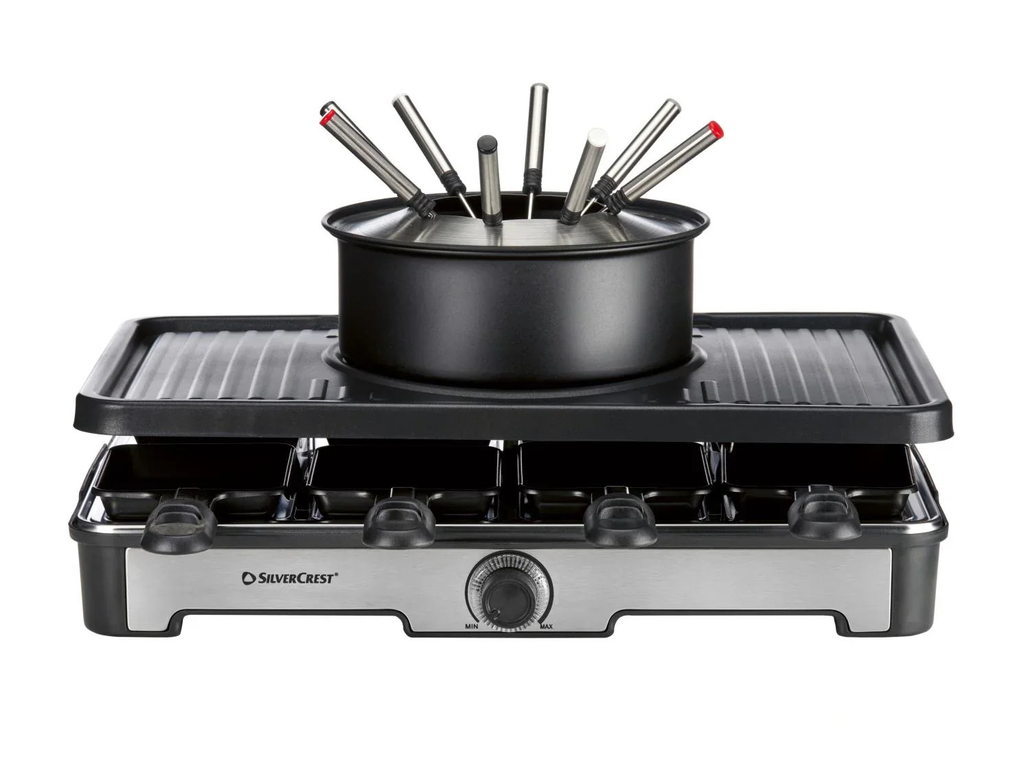 SILVERCREST Combinaison grill raclette et fondue Premium