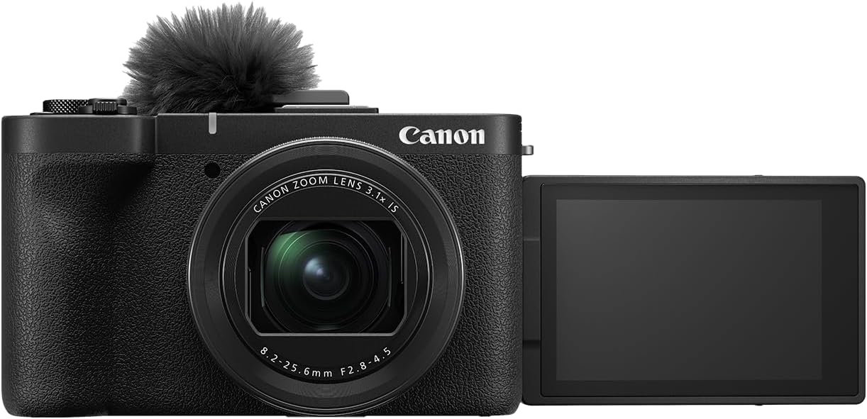 Canon PowerShot V1  Hybrid Camera  Built-in Ultra-Wide-Angle Zoom Lens  4K Video  Vlogging  Live Streaming  Content Creation  Compact Design