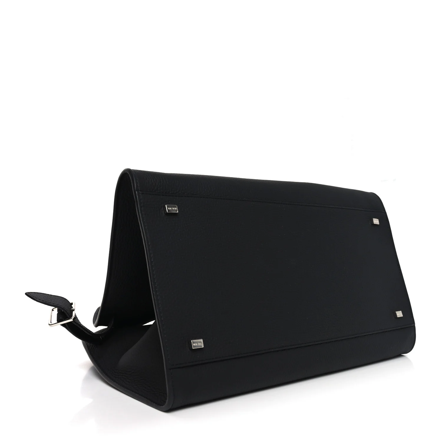Matte Grained Calfskin Soft Margaux 15 Black