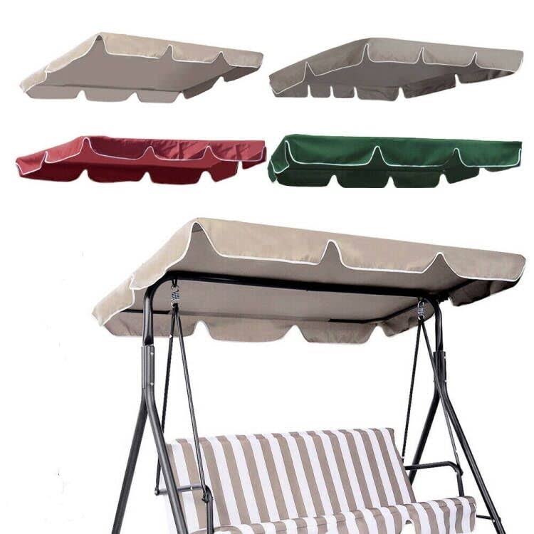 Porch Swing Canopy, Replacement Waterproof Swing Top Cover, Garden Swing Seat Replacement Canopy Sun Shade Awning Cover Outdoor Patio Ham-mock Swing
