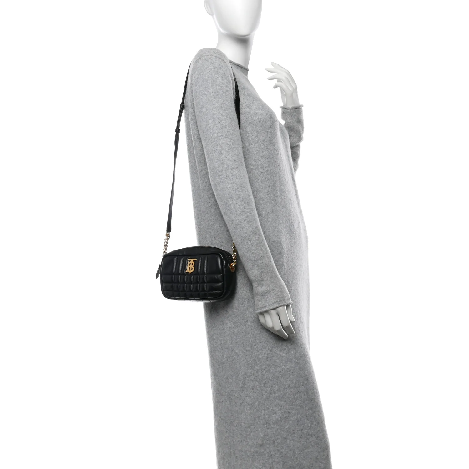 Calfskin Quilted Small Lola Camera Bag Black