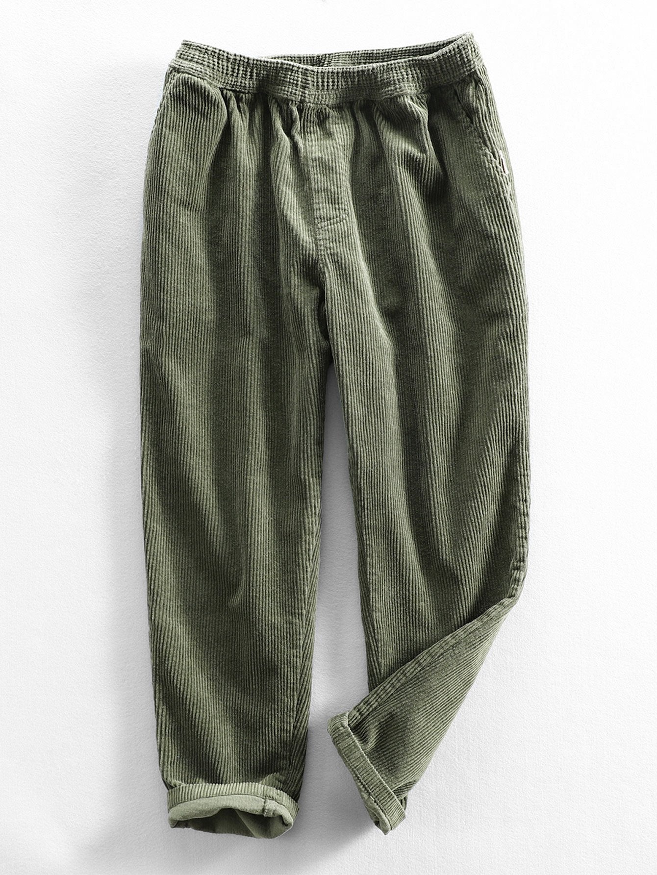 Pantalon court en velours côtelé de coton