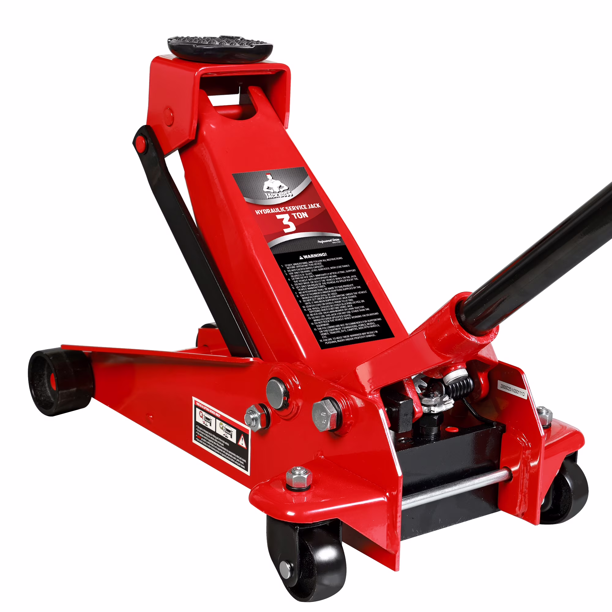 Floor Jack 3 Ton Capacity Fast Lift Service Jack Steel Heavy Duty Hydraulic Car Jack,W83025(3 Ton Single Pump)