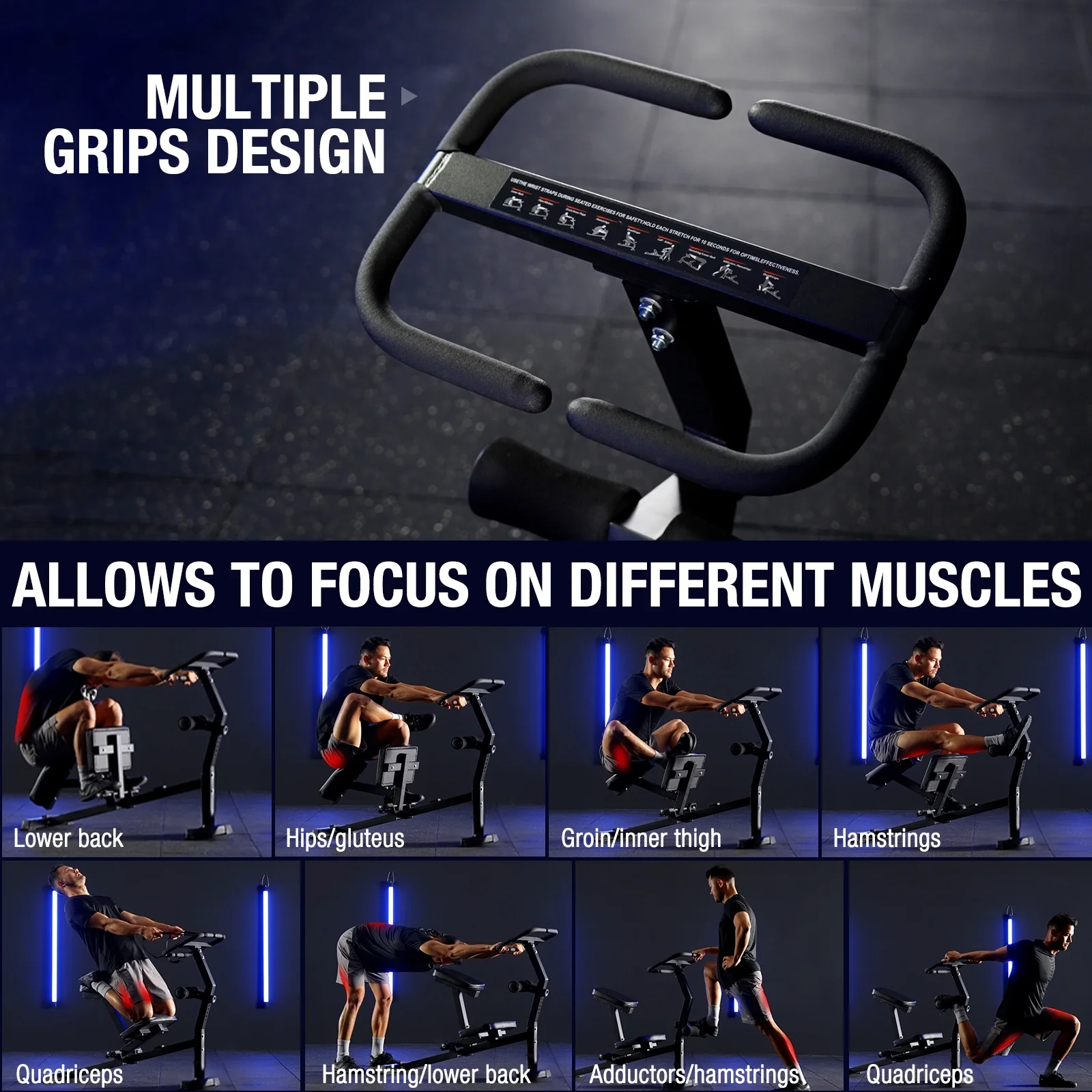 Stretch Machine, Full Body Stretching Equipment for Flexibility Training, Adjustable Leg Stretcher Machine, Lower Back Stretcher, Flexibility Trainer for Home Gym, Improve Mobility Posture(Stretch Machine) - Image 6