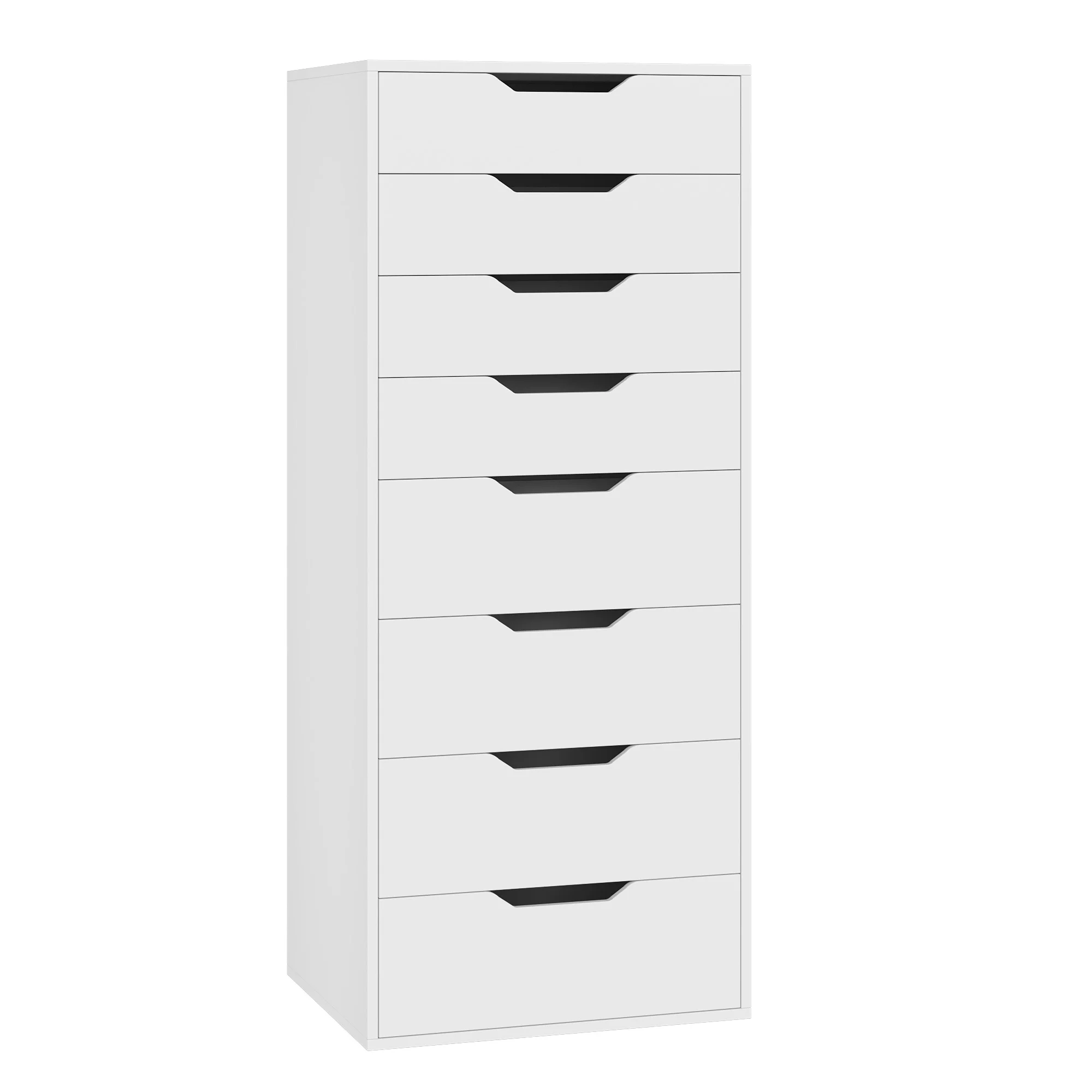 Vertical 8 Drawer Dresser, 44.5����H Modern Drawers Dresser for Bedroom Living Room, White - Image 5