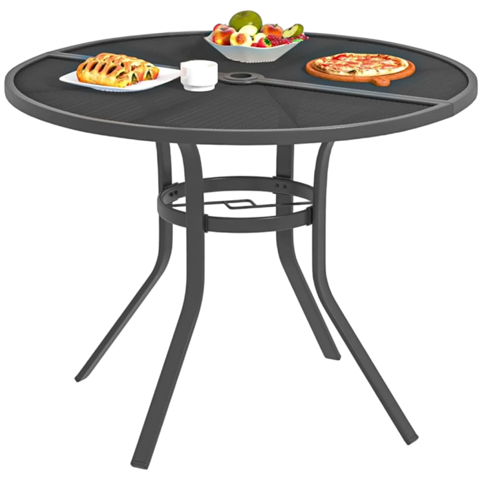AECOJOY Metal Patio Table with 1.73