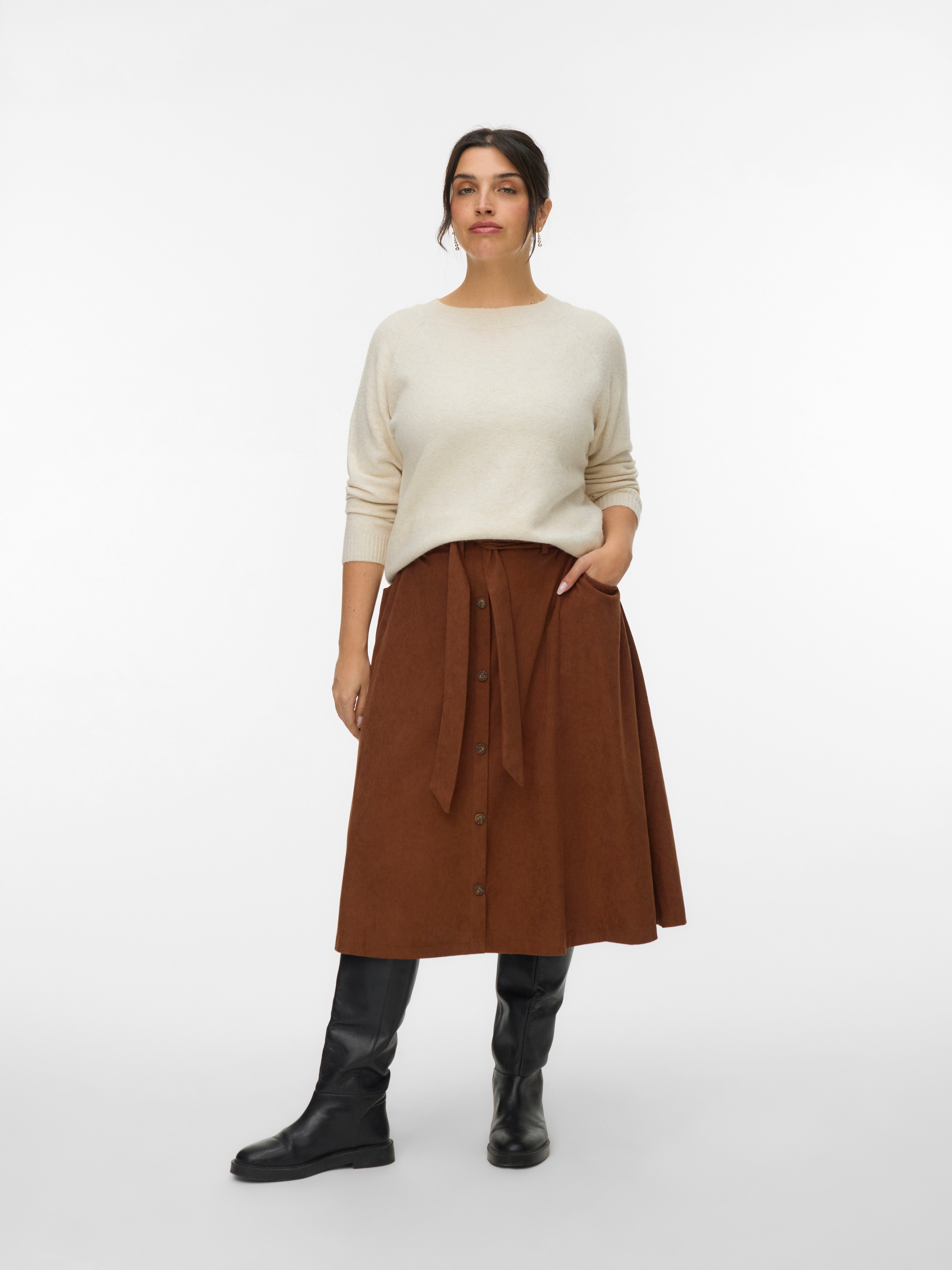 VERO MODA® VMVILJA Corduroy High waist Midi skirt