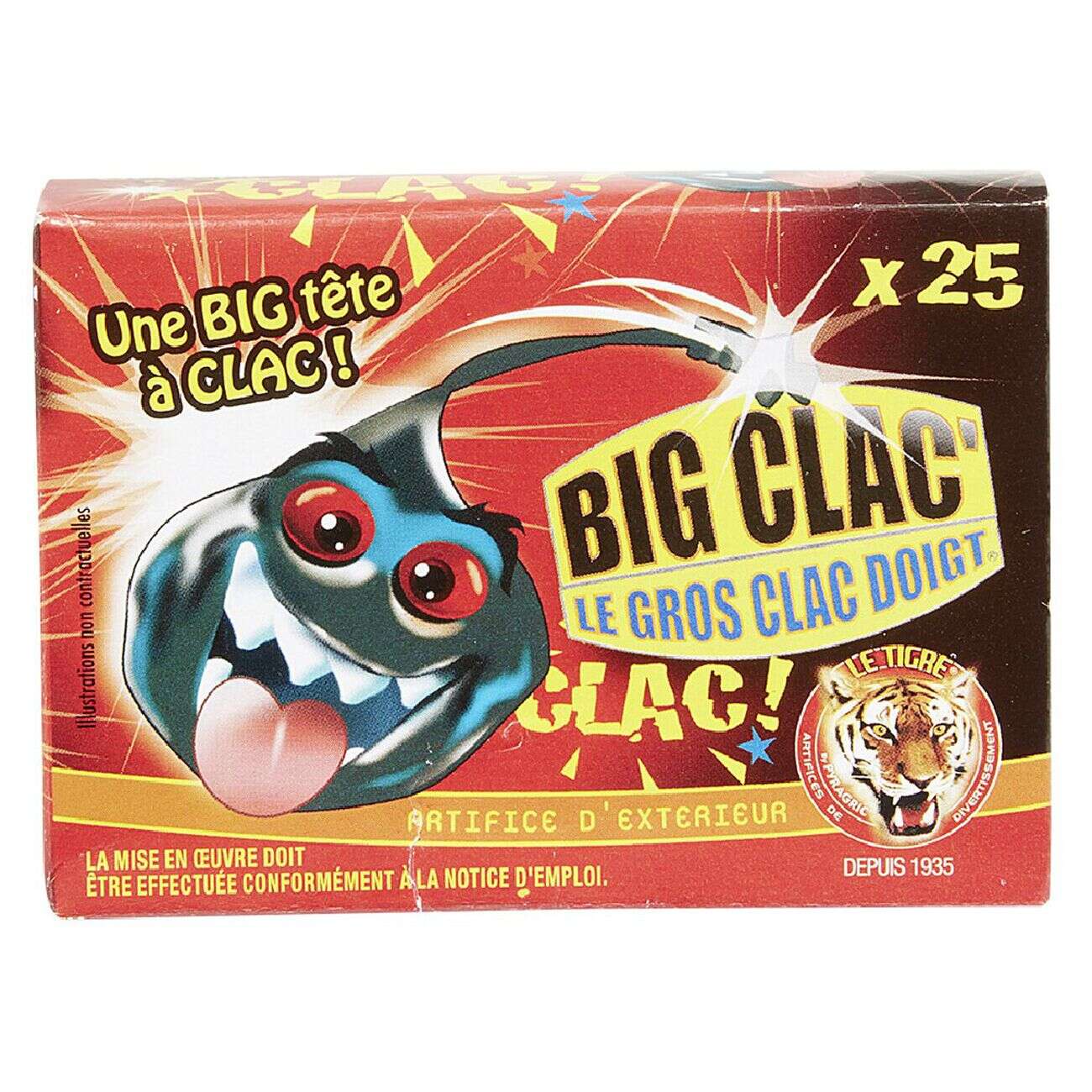 Feu d'artifice clac le tigre x25