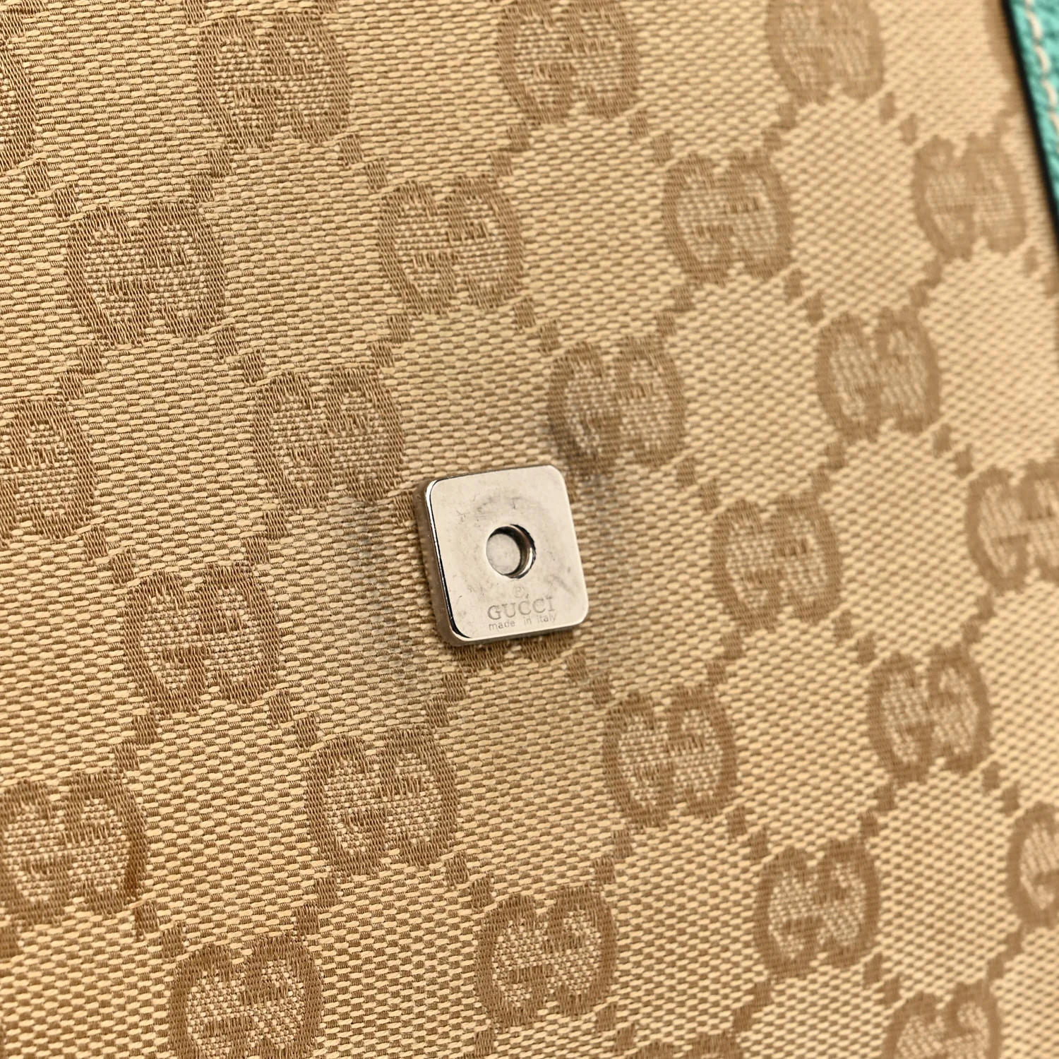 Monogram Satchel Bag Turquoise