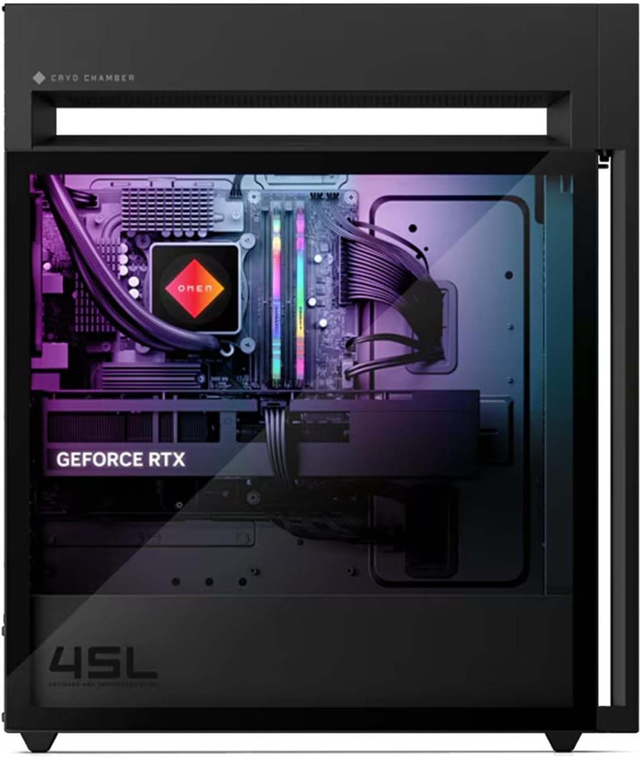 HP Omen 45L RTX 5080 Gaming Desktop  Intel Ultra 9 285K  64GB DDR5 RAM  2TB SSD  RGB Light Studio  DP  RJ-45  Black  Windows 11 Home