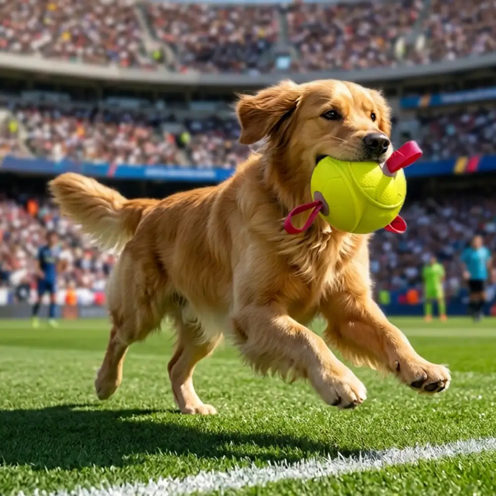 Football Floating Dog Toy with Straps
