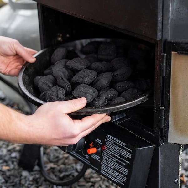 30 in Dual Fuel Propane Gas and Charcoal Smoker in Black Image 6