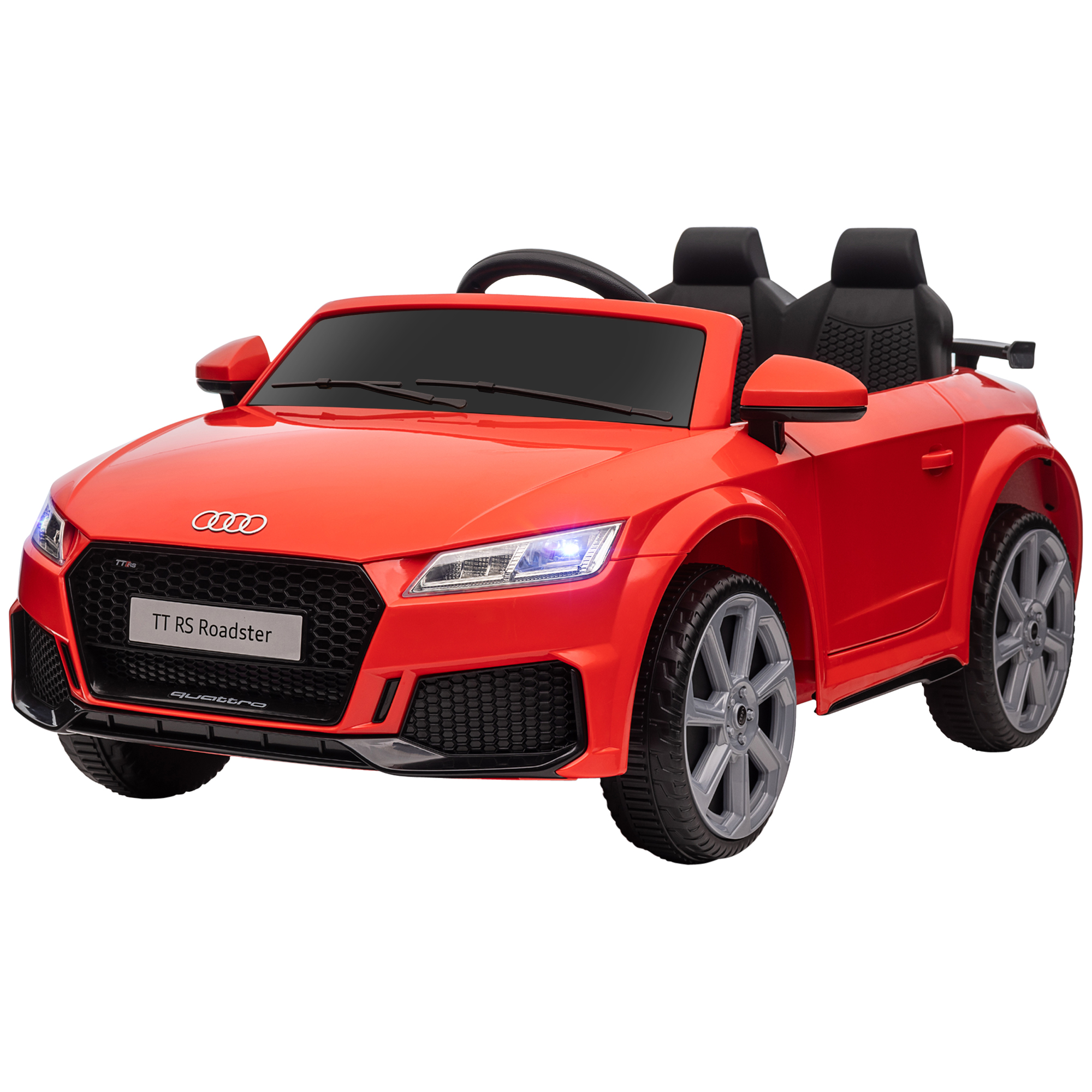 HOMCOM® kindervoertuig elektrische auto Audi TT RS afstandsbediening MP3 3-8 jaar PP rood 103 x 63 x 44 cm | Aosom.de