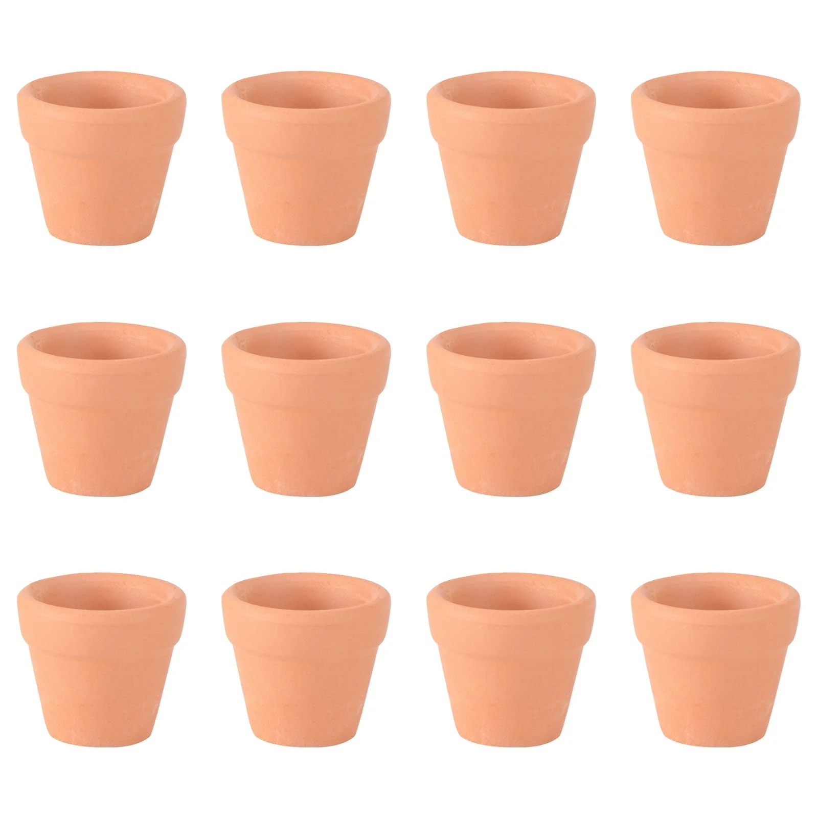 12Pcs 3x3cm Small Mini Terracotta Pot Clay Ceramic Pottery Planter Cactus Flower Pots Succulent Nursery Pots Great for Plants Cr