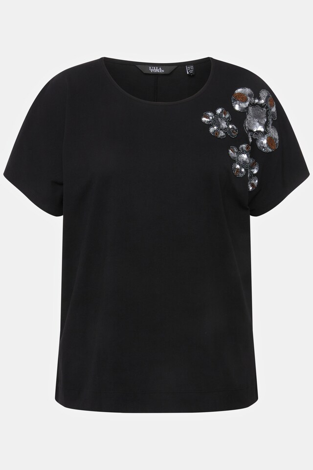 Sequin Beaded Short Sleeve Tee