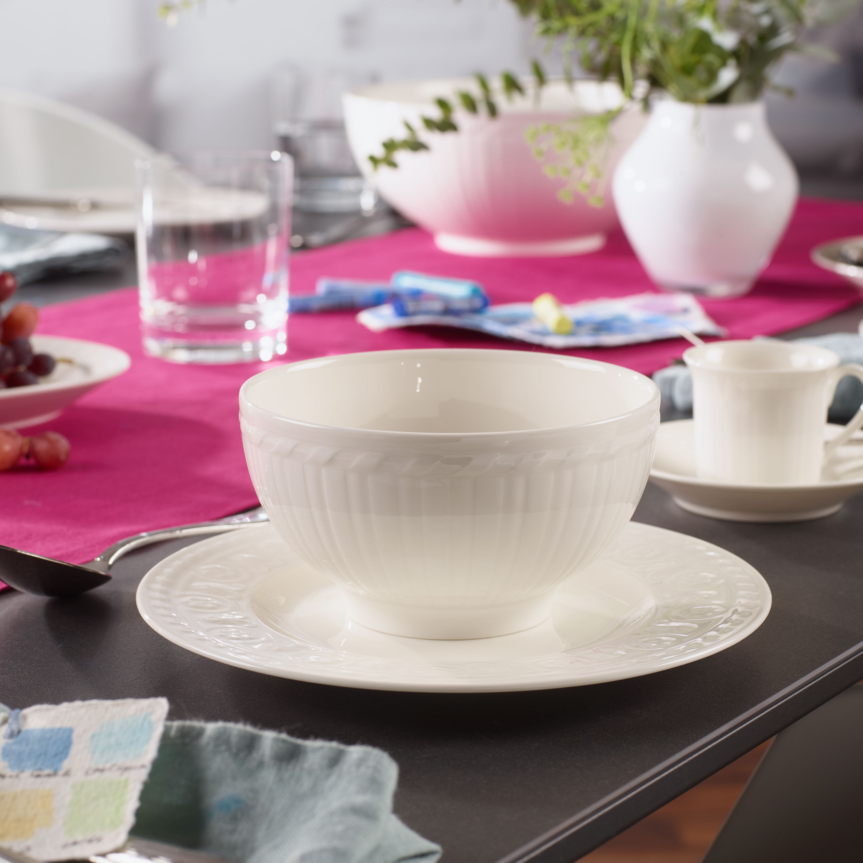Cellini Serving Bowl - White, 17 oz, Premium Porcelain